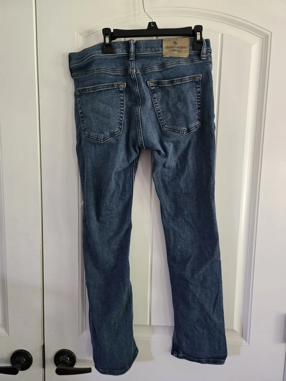 Abercrombie Kids Skinny Jeans 13/14 Blue Distressed Ripped Shredded Denim